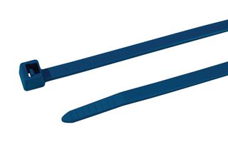 HELLERMANNTYTON 111-01225 MCT18R-PA66MD-BU Cable Tie, Nylon 6.6 (Polyamide 6.6) / Metal Particles, Blue, 100 mm, 2.5 mm, 22 mm, 80 N