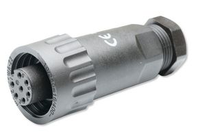MULTICOMP PRO MP007697 Circular Connector, MP-WA22, Cable Receptacle, Female, 6+PE, 9-10.5mm, Threaded, Solder, IP67, 10A
