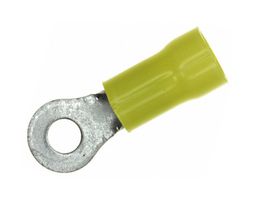 TE CONNECTIVITY - AMP 2-34853-1 Ring Tongue Terminal, M4, #8, 10 AWG, PLASTI-GRIP, Yellow