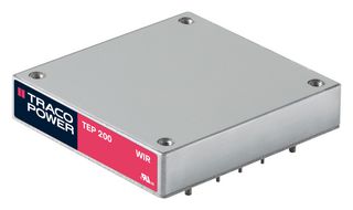 TRACO POWER TEP 200-2412WIR Isolated Through Hole DC/DC Converter, Railway, Half Brick, 4:1, 200 W, 1 Output, 12 V