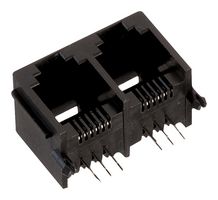 WURTH ELEKTRONIK 615012143921 Modular Connector, Modular Jack, 1 x 2 (Ganged), 6P6C, Cat3, Through Hole Mount