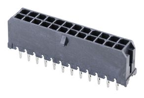 MOLEX 44914-2401 Pin Header, Wire-to-Board, 3 mm, 2 Rows, 24 Contacts, Press Fit, Micro-Fit 3.0 CPI 44764 Series