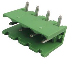 CAMDENBOSS CTB9350/4AO Terminal Block, Header, Plug, 5 mm, 4 Ways, 20 A, 320 V, Through Hole Right Angle