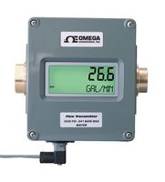 OMEGA FLR9110D Sensor, Liquid Flow, 37.9 to 378.5 LPM, 3500 PSI, 1-1/4" NPT, FLR D Series