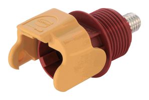 HARTING 09930010122 Heavy Duty Connector, Red/Yel, M8 Bolt, Base, Panel Mount, Top Entry, Nylon (Polyamide) Body