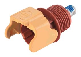 HARTING 09930010126 Heavy Duty Connector, Red/Yel, M8 Bolt, Base, Bulkhead Mount, Top Entry, Nylon (Polyamide) Body