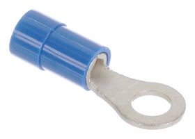 MOLEX 19070-0086 Ring Tongue Terminal, M4, #8, 14 AWG, 2.5 mm², InsulKrimp 19070 Series, Blue