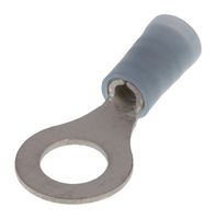 MOLEX 19073-0076 Ring Tongue Terminal, M6, 1/4", 14 AWG, 2.5 mm², Avikrimp 19073 Series, Blue