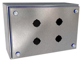 HAMMOND HYMPB4SS Metal Enclosure, Push Button, Stainless Steel, 252 mm, 175 mm, 102 mm, IP69, IP69K
