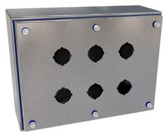 HAMMOND HYPB6SS Metal Enclosure, Push Button, Stainless Steel, 303 mm, 226 mm, 102 mm, IP69, IP69K