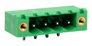 CAMDENBOSS CTBP9358/4FL Terminal Block, Header, 5.08 mm, 4 Ways, 20 A, 450 V, Through Hole Right Angle