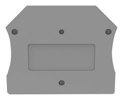 METWAY ELECTRICAL INDUSTRIES D-DC6-11060000080 Accessory, Grey, DIN Rail Terminal Blocks, End Cover