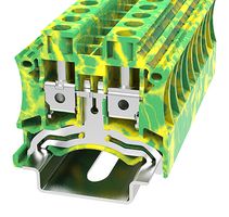 METWAY ELECTRICAL INDUSTRIES DC6-PE-11020000057 DIN Rail Mount Terminal Block, 2 Ways, 22 AWG, 8 AWG, 6 mm², Screw