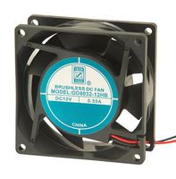 ORION FANS OD8032-24LB DC Axial Fan, 24 V, Square, 80 mm, 32 mm, Ball Bearing, 39.6 CFM