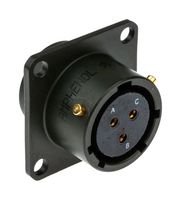 AMPHENOL LTD 62GB-12E12-03SN Circular Connector, 62GB Series, MIL-DTL-26482 Series, Box Mount Receptacle, 3 Contacts