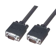 L-COM CGSVGAMM-5 Computer Cable, HD-15 Plug, HD-15 Plug, 5 ft, 1.5 m, Black, CGSVGAMM Series