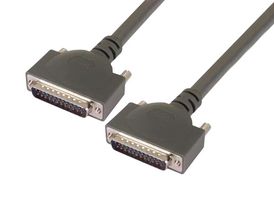 L-COM CPMS25MM-5 Computer Cable, D Subminiature Plug, 25 Way, D Subminiature Plug, 25 Way, 5 ft, 1.5 m