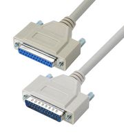 L-COM CRMN25MF-10 Computer Cable, D Subminiature Plug, 25 Way, D Subminiature Socket, 25 Way, 10 ft, 3.05 m