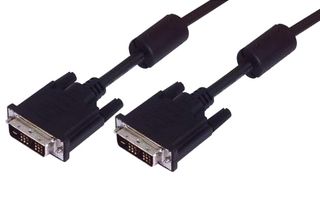 L-COM CTLDVIMMLZ-15 Audio / Video Cable Assembly, DVI-D (Single Link) Plug, DVI-D (Single Link) Plug, 15 ft, 4.6 m