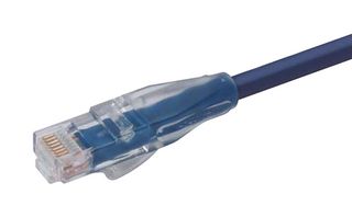 L-COM TRD815BL-20 Ethernet Cable, Cat5e, RJ45 Plug to RJ45 Plug, UTP (Unshielded Twisted Pair), Blue, 6.1 m, 20 ft