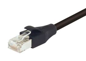 L-COM TRD855SIGBLK-20 Ethernet Cable, Cat5e, RJ45 Plug to RJ45 Plug, SSTP (Screened Shielded Twisted Pair), Black