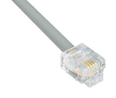 L-COM TRDU45-50 Ethernet Cable, Cat5, RJ11 Plug to RJ11 Plug, UTP (Unshielded Twisted Pair), Grey, 15.2 m, 50 ft