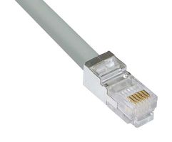 L-COM TRDU45SCR-5 Ethernet Cable, Cat5e, RJ11 Plug to RJ11 Plug, STP (Shielded Twisted Pair), Grey, 1.5 m, 5 ft