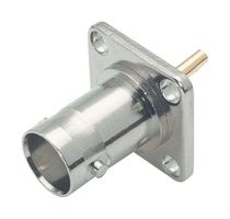 L-COM BAC260 RF / Coaxial Connector, BNC Coaxial, Straight Bulkhead Jack, Solder Cup, 50 ohm, Phosphor Bronze