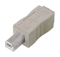 L-COM UAD027MF USB Adapter, USB Type B Plug, USB Type B Receptacle, Brass