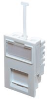 TUK FJ6JEWH#24 Faceplate, Cat5e 6C Outlet, TUK 6C Faceplates, 6, ABS (Acrylonitrile Butadiene Styrene) Body