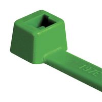 HELLERMANNTYTON 116-08015 T80R-PA66-GN Cable Tie, Nylon 6.6 (Polyamide 6.6), Green, 210 mm, 4.7 mm, 55 mm, 355 N