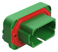 AMPHENOL SINE/TUCHEL AT13-18PC-BM03GN Automotive Connector, AT Series, Right Angle Panel Mount Receptacle, 18 Contacts, PCB Pin