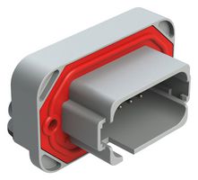 AMPHENOL SINE/TUCHEL AT13-18PE-BM03GY Automotive Connector, AT Series, Right Angle Panel Mount Receptacle, 18 Contacts, PCB Pin