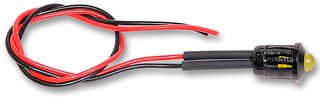 CML INNOVATIVE TECHNOLOGIES 1980000050900 LED Panel Mount Indicator, Snap-in, Red, 2 VDC, 8 mm, 10 mA, 45 mcd, IP40