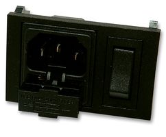 BULGIN LIMITED BZH01/Z0000/01 Un-Filtered IEC Power Entry Module, IEC C14, General Purpose, 10 A, 250 VAC, SPST