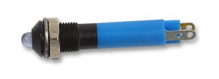 CML INNOVATIVE TECHNOLOGIES 19030257 LED Panel Mount Indicator, Satin Chrome Bezel, Blue, 12 VDC, 6 mm, 18 mA, 36 mcd, IP40