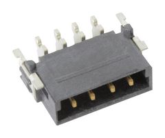 HARTING 15550042601000 Pin Header, Board-to-Board, 2.54 mm, 1 Rows, 4 Contacts, Surface Mount Right Angle