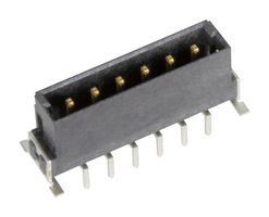HARTING 15520062701000 Pin Header, Board-to-Board, 2.54 mm, 1 Rows, 6 Contacts, Through Hole Straight, har-flex Series