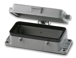 HARTING 0930 016 0302 Heavy Duty Connector, Plastic Cover, 4 Pegs, Low profile, Base, Bulkhead Mount, Aluminium Body