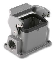 HARTING 19300061250 Heavy Duty Connector, Single Side Entry M20, Base, Panel Mount, Aluminium Body, 1 Lever, 6B