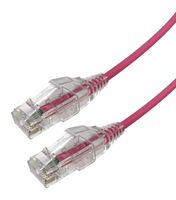VIDEK 2994-5PK Ethernet Cable, Cat6, RJ45 Plug to RJ45 Plug, UTP (Unshielded Twisted Pair), Pink, 5 m, 16.4 ft