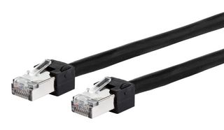 METZ CONNECT 13084UA000-E Ethernet Cable, Cat6, RJ45 Plug to RJ45 Plug, SFTP (Screened Foiled Twisted Pair), Black, 10 m