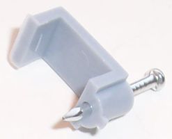 PRO POWER CBT-7299 Fastener, Nail Mount Cable Clamp, 2.5 mm, PVC (Polyvinylchloride), Grey