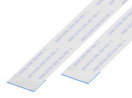 GCT 05-20-A-0254-A-4-06-4-T FFC / FPC Cable, 20 Core, 0.5 mm, Same Sided Contacts, 10 ", 254 mm, White