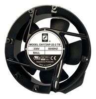 ORION FANS OA172AP-22-2TB AC Axial Fan, 230V, Circular, 172 mm, 51 mm, Ball Bearing, 170 CFM