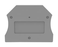 MULTICOMP PRO MP012905 Accessory, Grey, 1.5mm Width DIN Rail Terminal Blocks, End Cover, MP DC STEEL SCREW Series