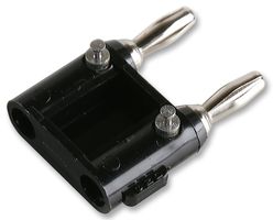 POMONA 1330-ST-0 Banana Test Connector, 4mm, Plug, Cable Mount, 15 A, 60 VDC, Black