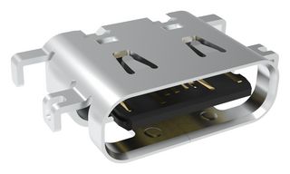AMPHENOL COMMUNICATIONS SOLUTIONS GSB1C4621DS2HR USB Connector, Mid Mount, 1Row, USB Type C, USB 2.0, Receptacle, 16 Ways, Surface Mount