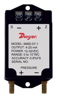 DWYER 668D-04-1 Pressure Transmitter, 0.8% Accuracy, 1 Inch-H2O
