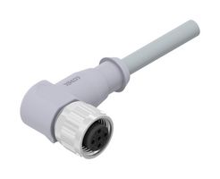 AMPHENOL CONEC 43-10209 Sensor Cable, A Coded, 90° M12 Receptacle, Free End, 5 Positions, 3 m, 9.8 ft
